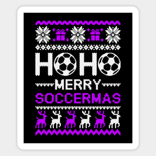 Christmas Soccer Ugly Sweater Magnet